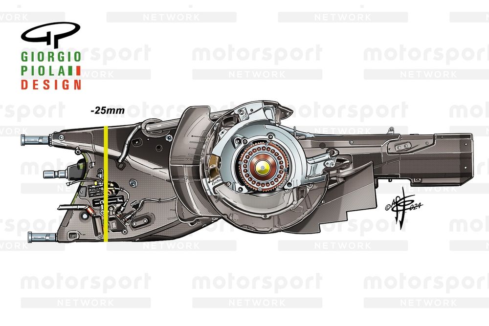 The gearbox of the Ferrari SF-25