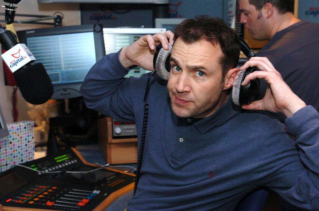 Johnny Vaughan hosts his first Capital FM Breakfast Radio Show at Capital FM Studios in London, Great Britain.