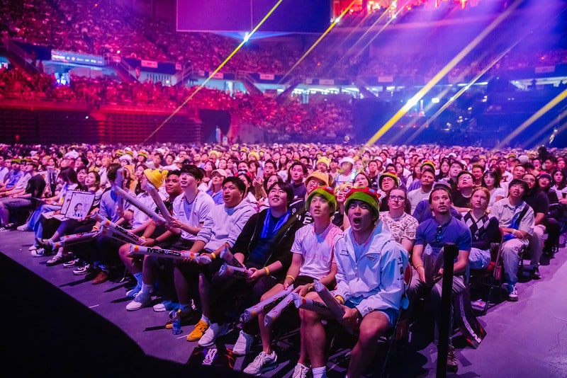 League of Legends MSI 2025 stadium featuring live crowd during finals