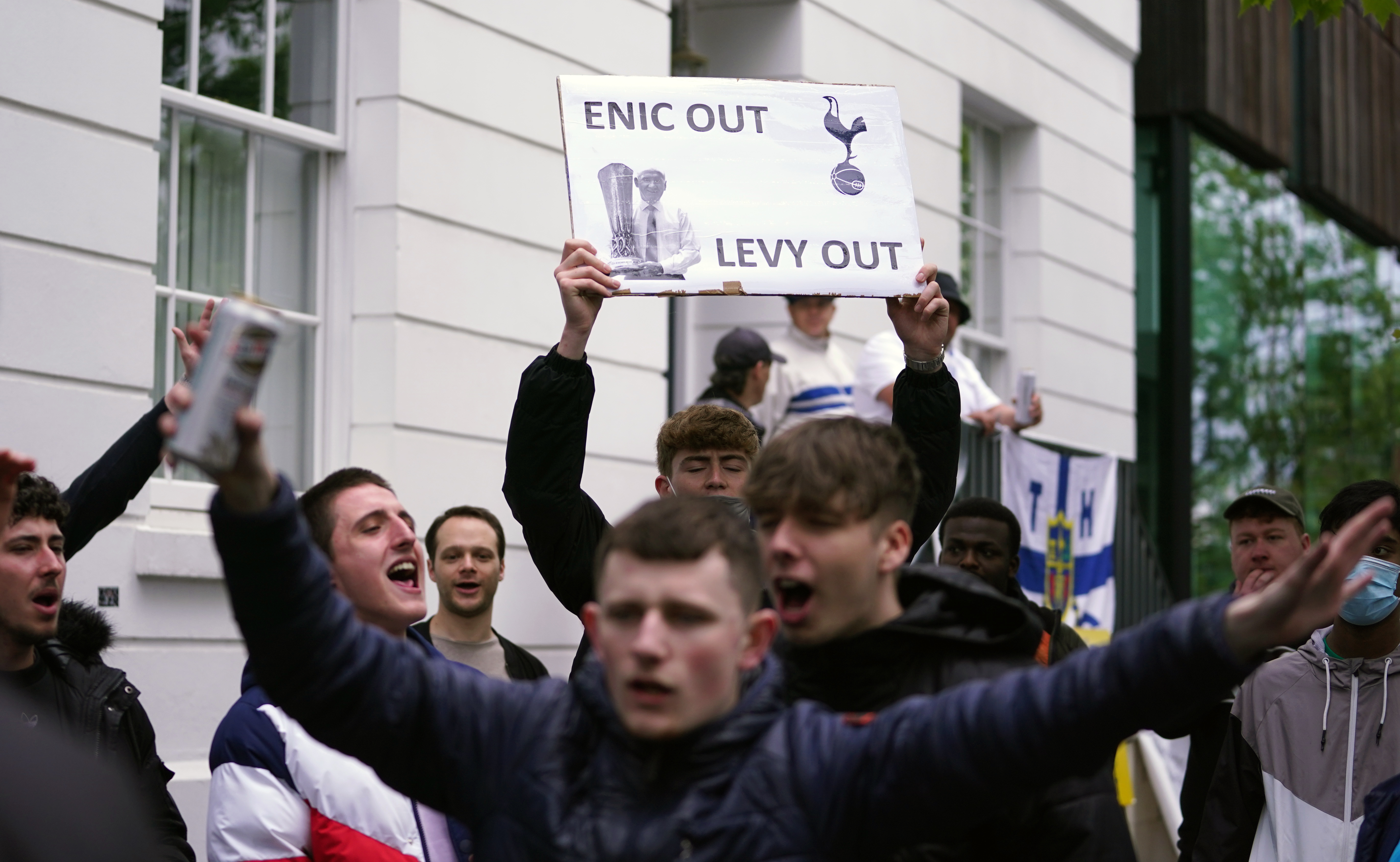 Spurs fans protested against chairman Daniel Levy