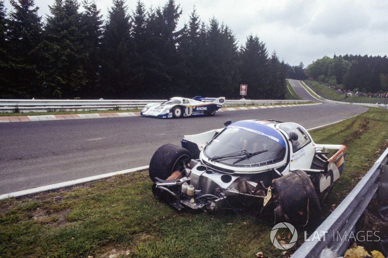This was how Bellof and Bell's Porsche ended up at the Nurburgring