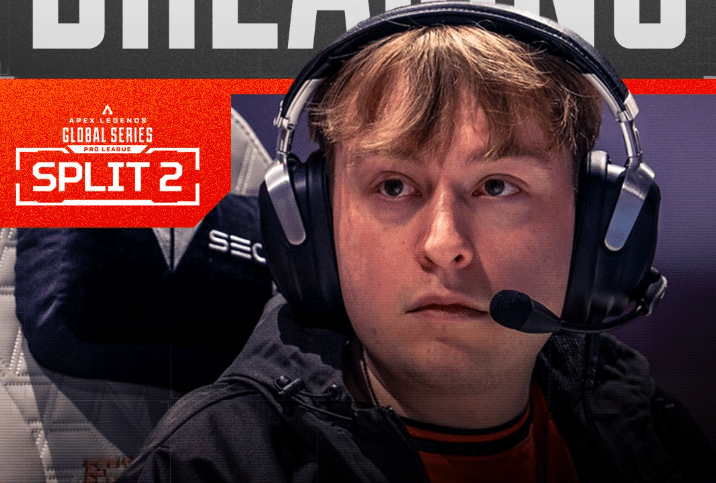 Apex Legends esports announcement of Team Falcons signing Gild to active roster