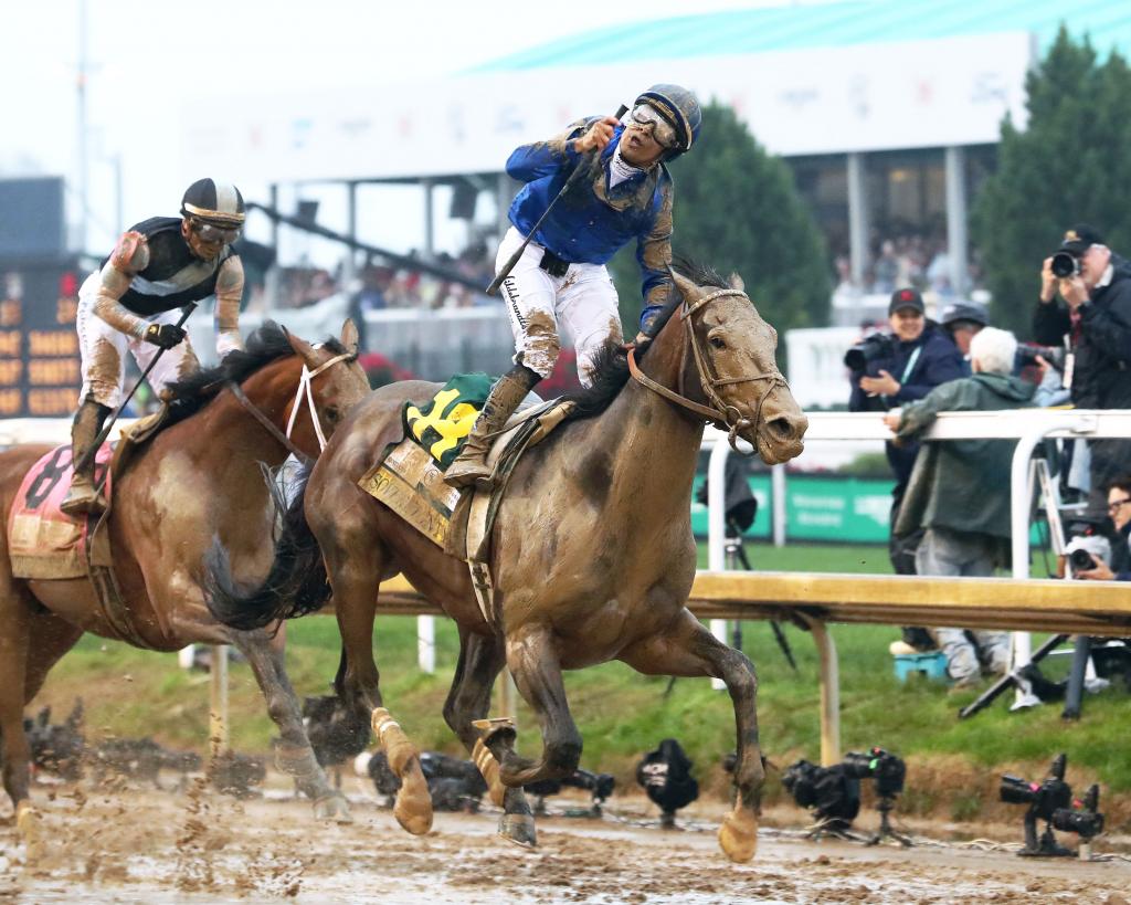 Kentucky Derby, Belmont Stakes, and Travers Stakes champion Sovereignty (Coady Media)