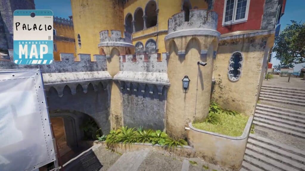 Image of Counter-Strike 2 map Palacio with a light blue map tag in the top left corner