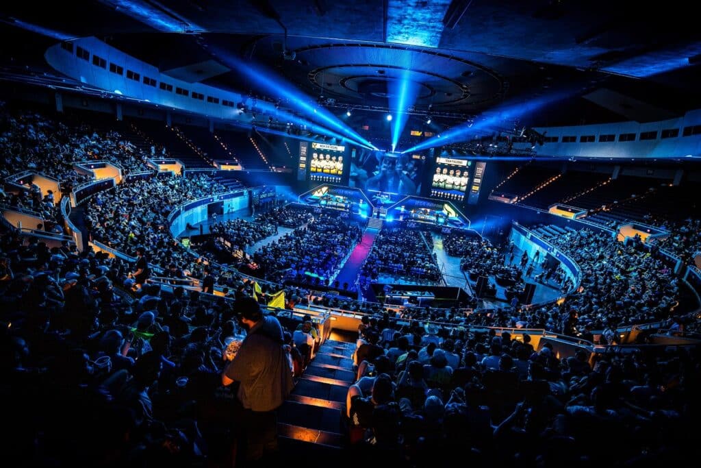 Image of ESL Counter-Strike event taking place inside an arena