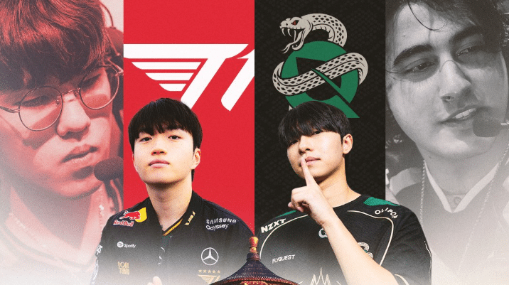 FlyQuest and T1 League of Legends players in China for Worlds 2025 charity announcement photo