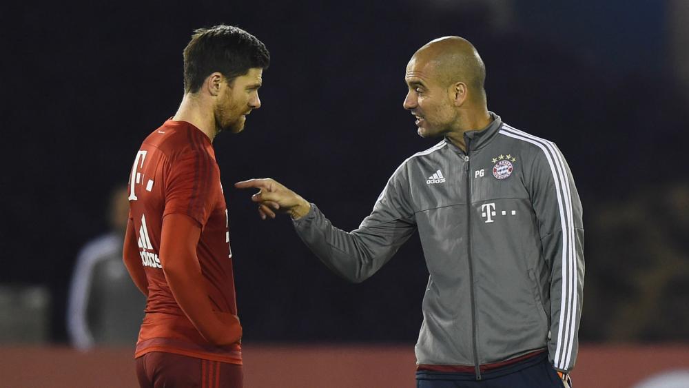 Xabi Alonso and Pep Guardiola at Bayern Munich