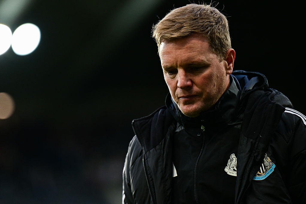 Newcastle United Head Coach Eddie Howe looks on following the Premier League match between Newcastle United and Arsenal at St James' Park on September 28, 2025 in Newcastle upon Tyne, England.