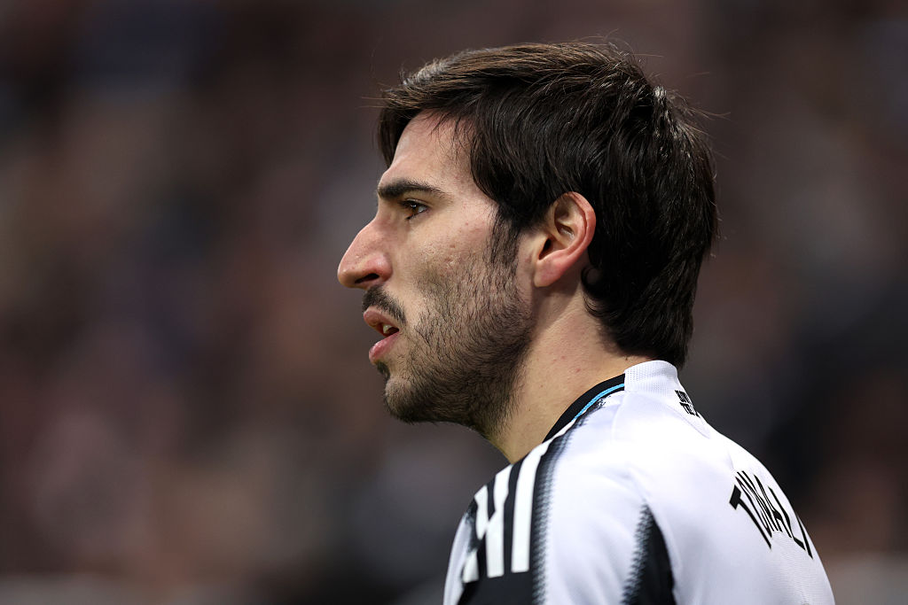 Sandro Tonali went off at half time on Tuesday night