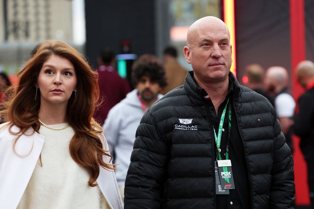 Dan Towriss, CEO of TWG Motorsports and Cassidy Towriss arrive in the Paddock 