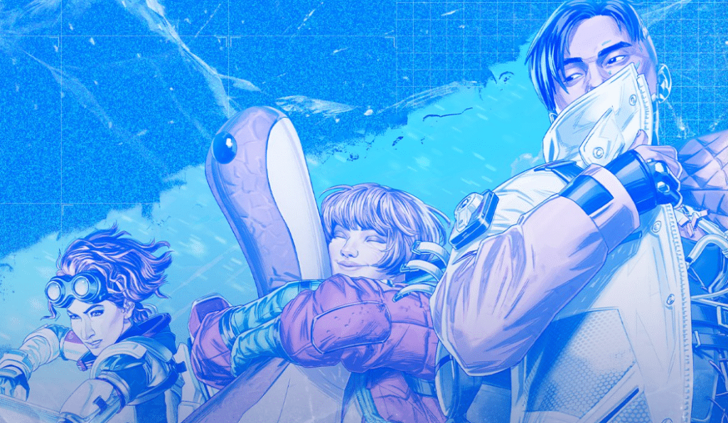 Apex Legends Year 5 Championship graphic featuring Horizon, Wattson and Crypto.