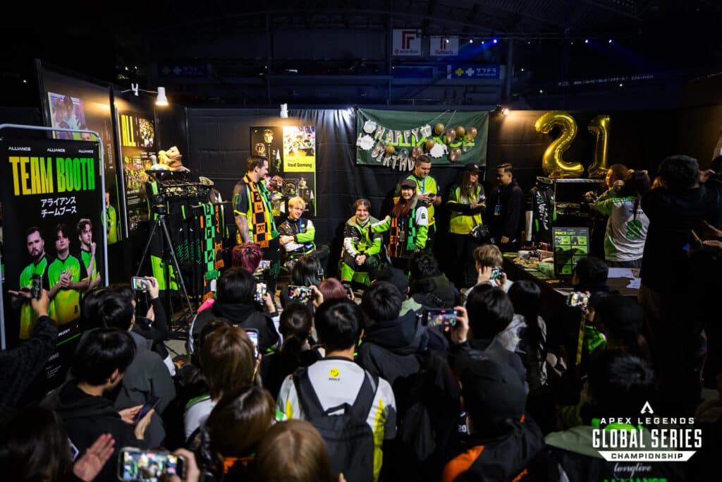 Alliance team booth in Sapporo, Japan during ALGS Year 5 Championship