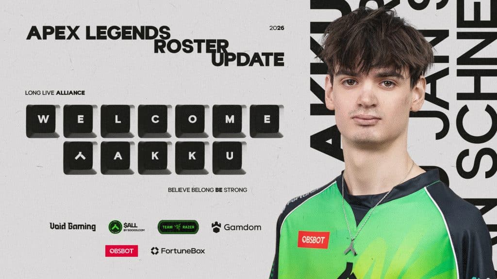 Akku joins Alliance Apex Legends team for ALGS Year 6 