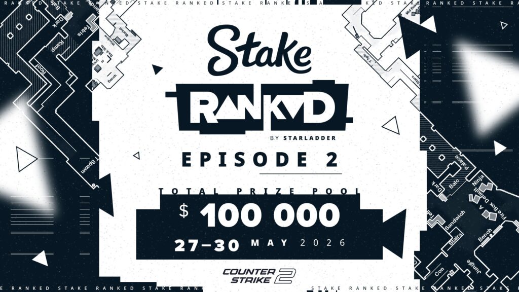 Image of Stake Ranked Episode 2 logo on a black and white background