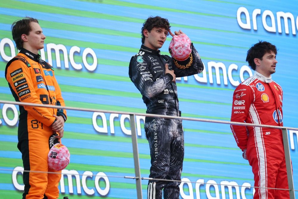 Charles Leclerc, Ferrari, Oscar Piastri, McLaren, Andrea Kimi Antonelli, Mercedes