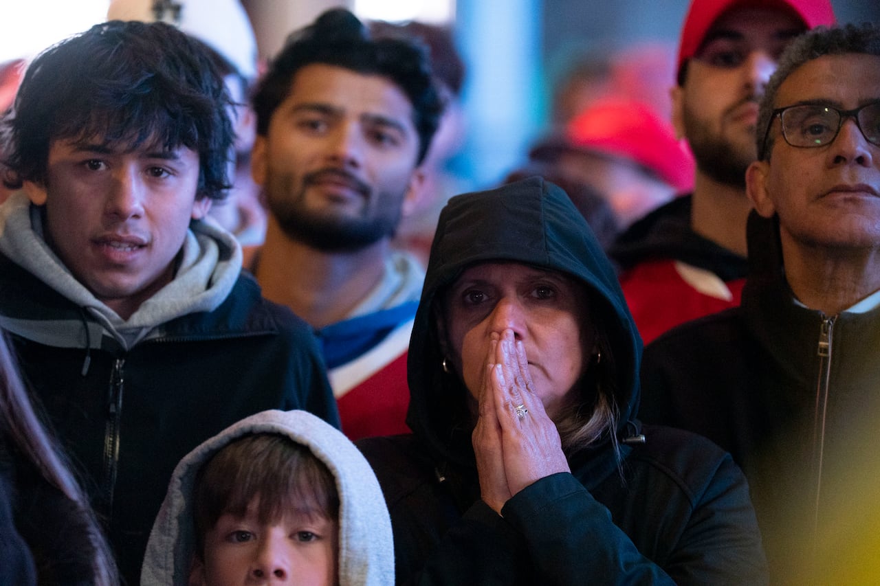 People in the crowd.