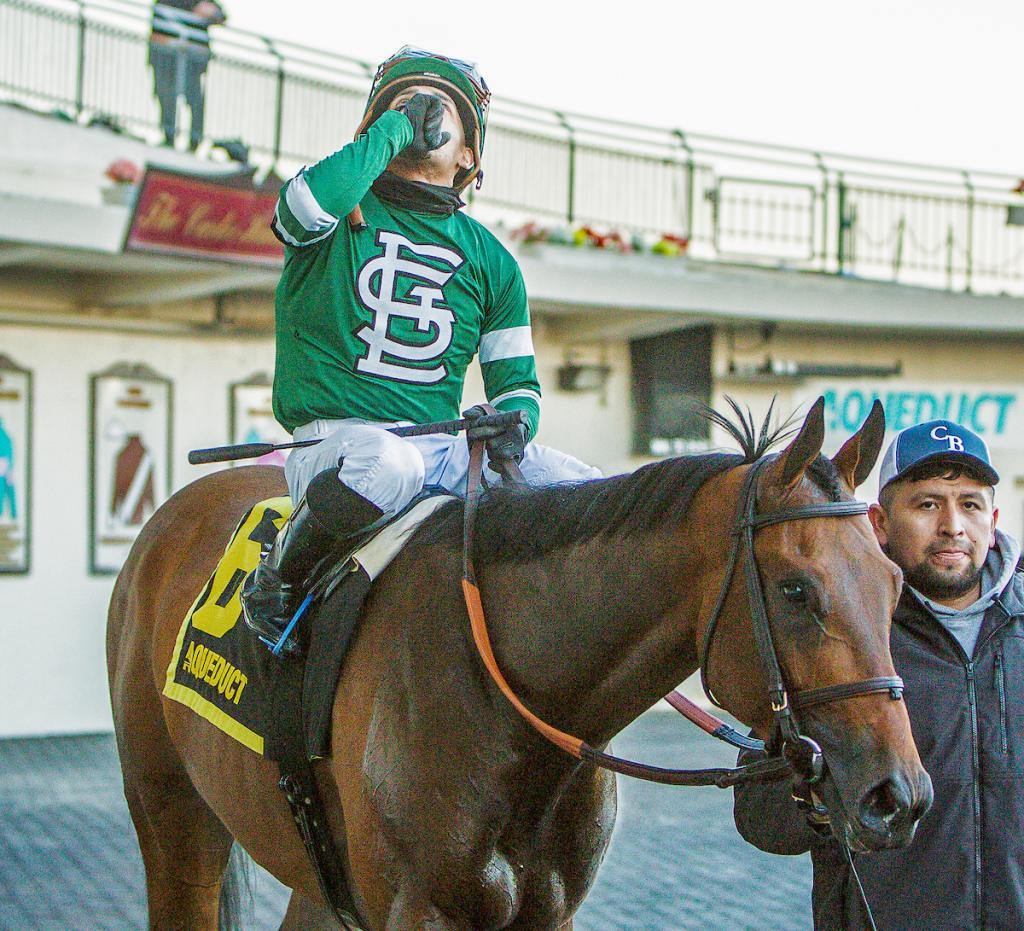Iron Honor, who secured victory in the Gotham Stakes (Eclipse Sportswire visuals)