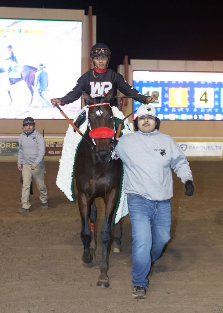 Express Kid, the horse that claimed the Remington Springboard Mile Stakes (Dustin Orona Photography/Remington Park)