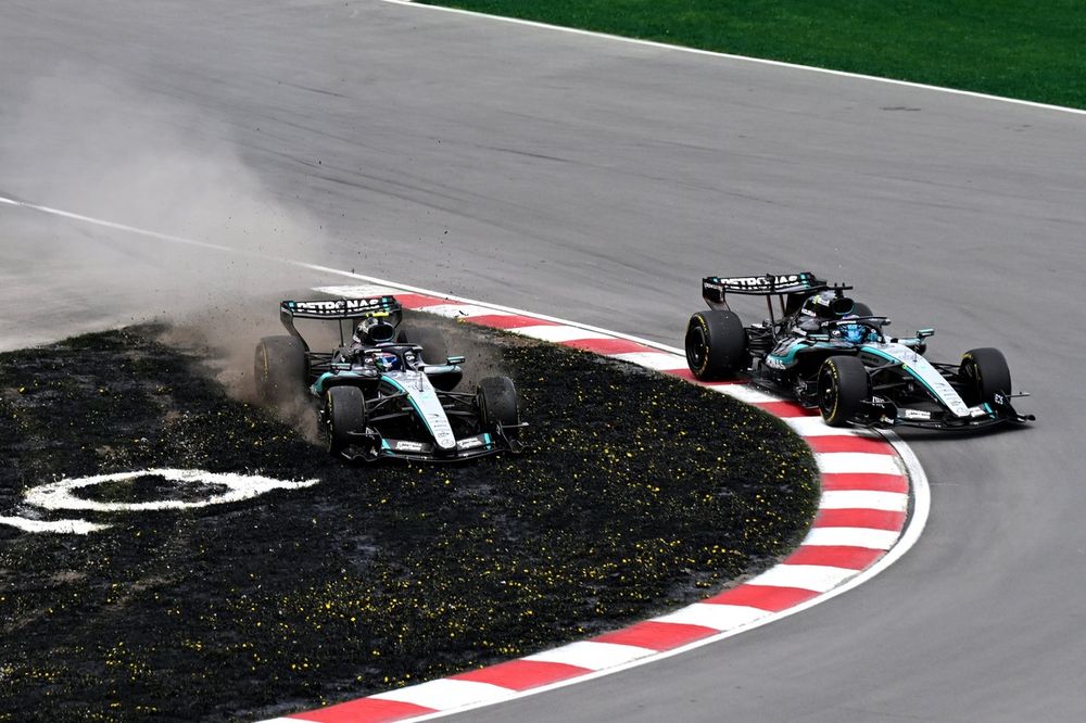 George Russell and Kimi Antonelli came close to disaster in Canada