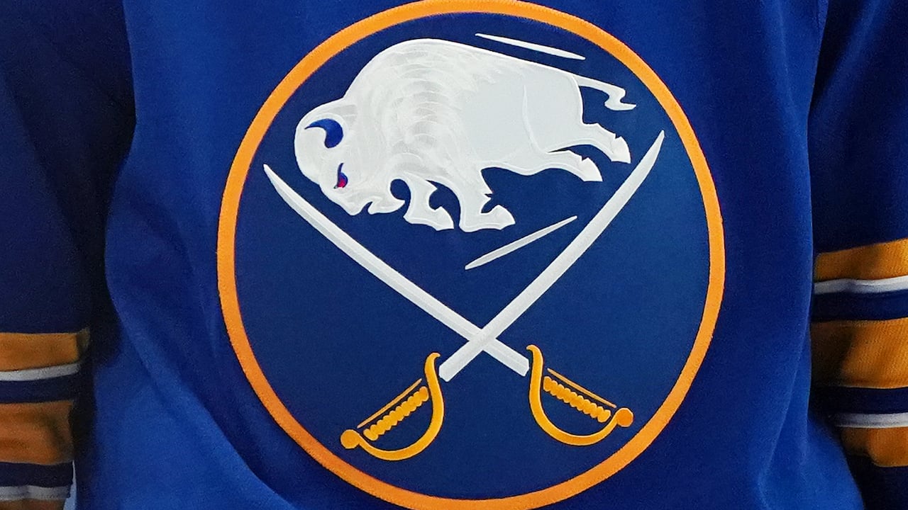 A Buffalo Sabres NHL jersey.