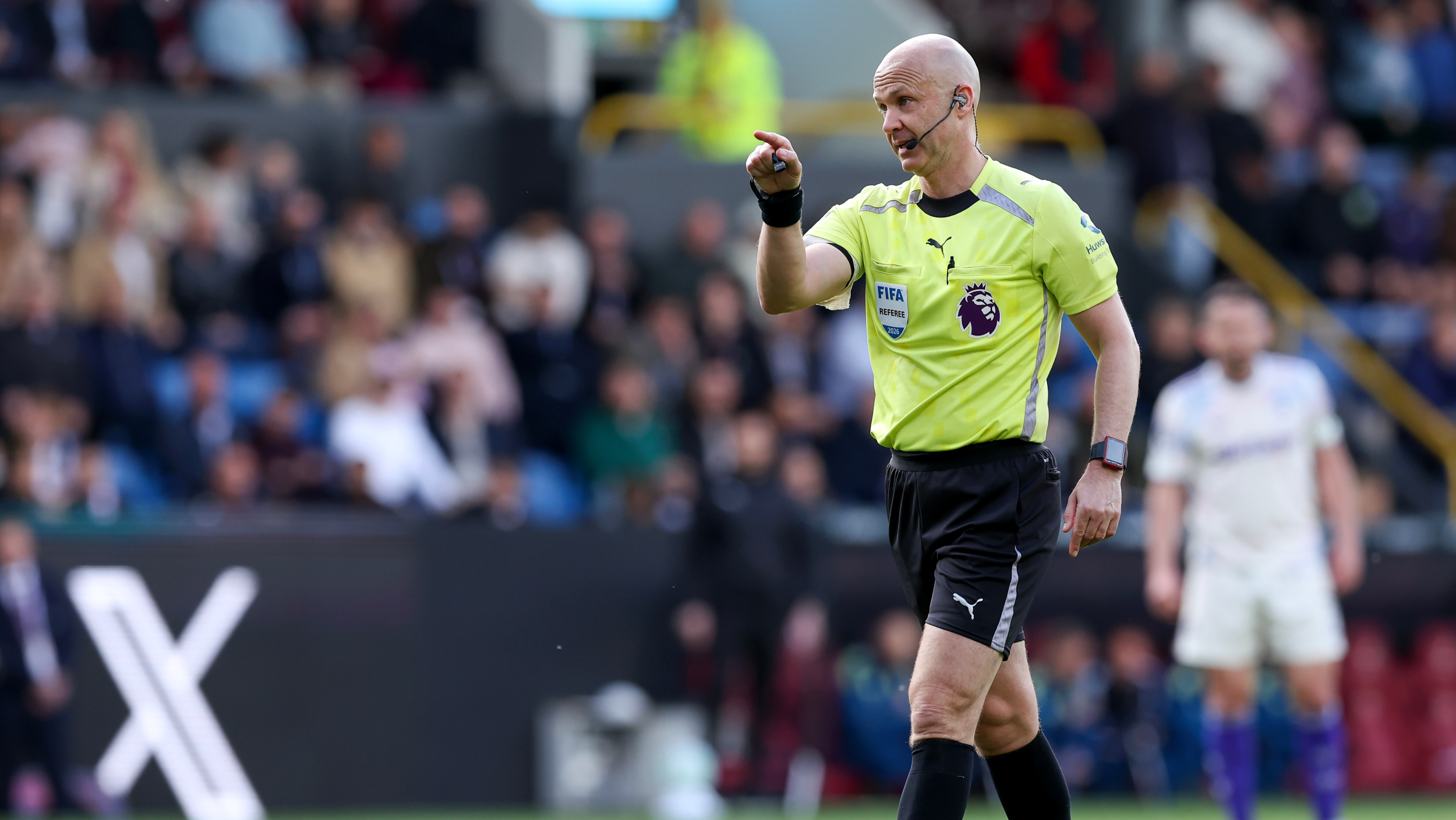 Match official Anthony Taylor officiating a Premier League fixture