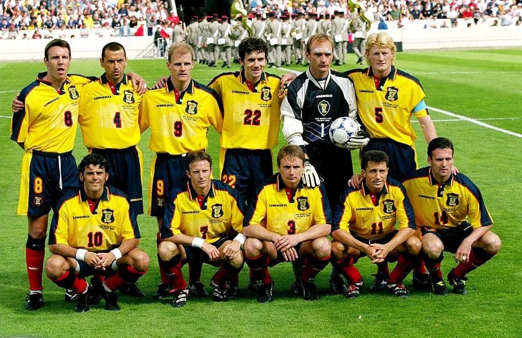 Scotland's lineup to face Norway at the 1998 World Cup