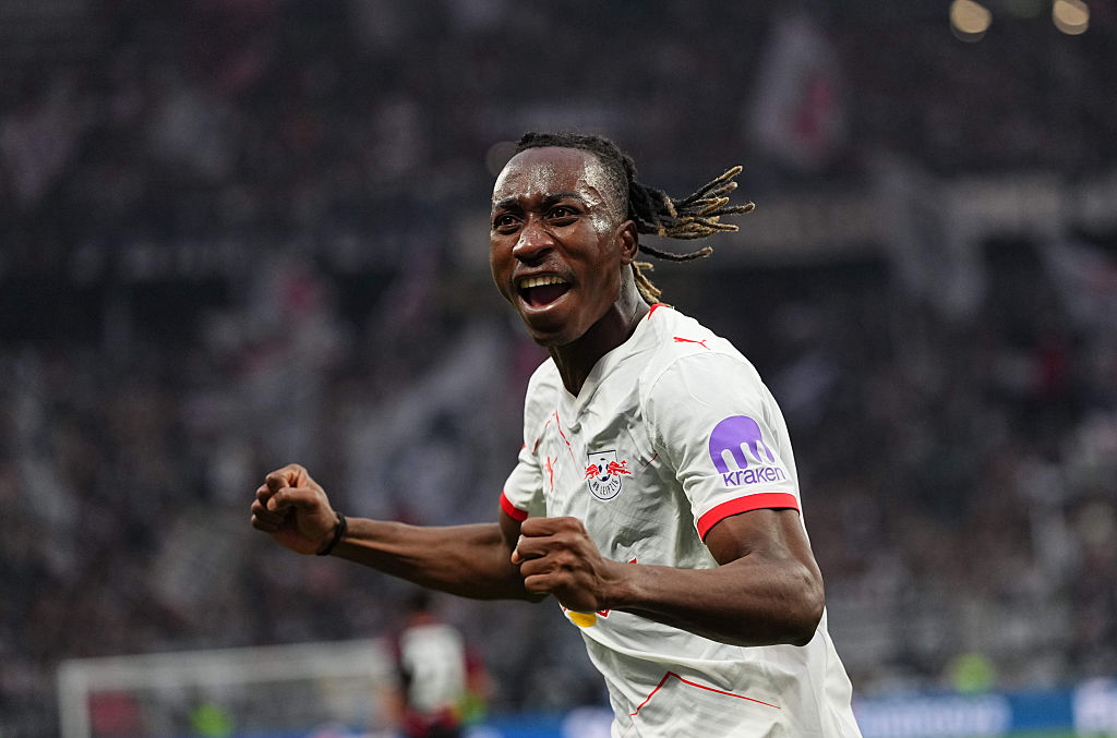 Yan Diomande playing for RB Leipzig