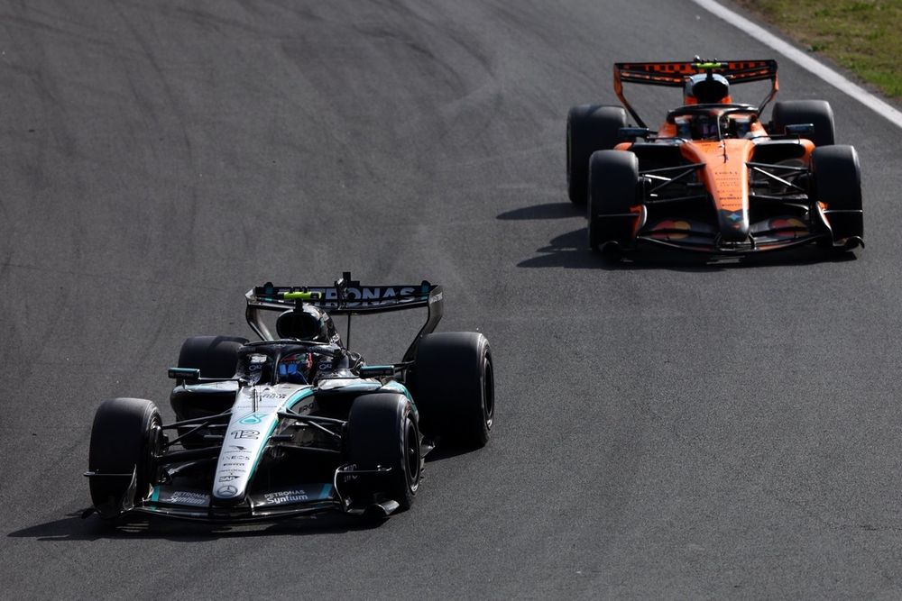 Norris managed to apply pressure to championship frontrunner Antonelli during the latter stages at Zandvoort