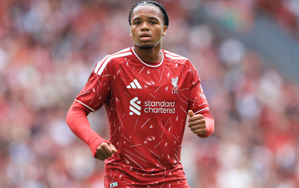 Rio Ngumoha of Liverpool during the pre-season friendly match between Liverpool and Monaco at Anfield in Liverpool, United Kingdom.