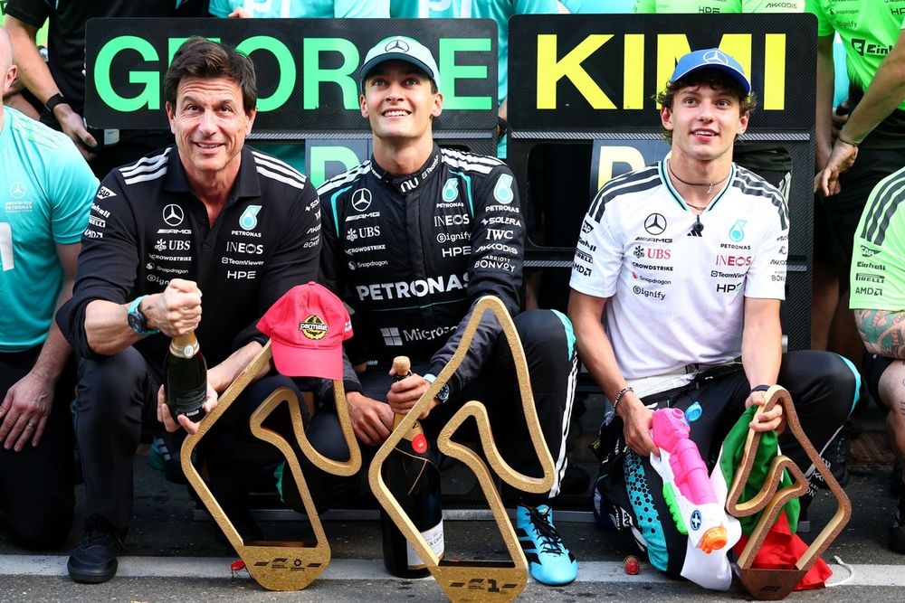 Toto Wolff remains confident in his choice to elevate Kimi Antonelli as George Russell's teammate