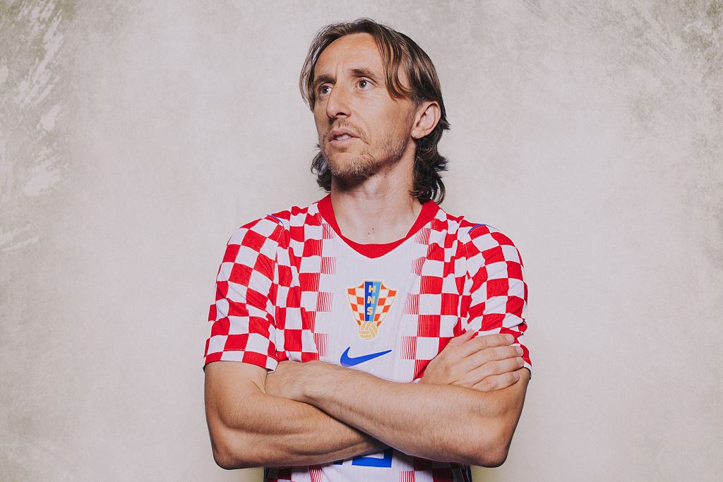 Luka Modric #10 of Croatia poses for a portrait during the official FIFA World Cup 2026 portrait session on June 12, 2026 in Alexandria, Virginia.