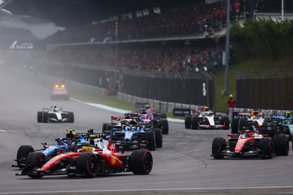 Charles Leclerc, Ferrari, Lewis Hamilton, Ferrari, Carlos Sainz, Williams